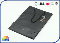 220gsm Black Kraft Paper Shopping Bags 4c Print Foil Stamping