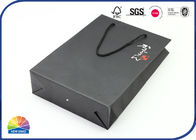 220gsm Black Kraft Paper Shopping Bags 4c Print Foil Stamping
