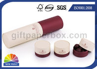 Rigid Cardboard Paper Tea Packaging Tube with PVC Window , Luxury Perfume Gift Boxes
