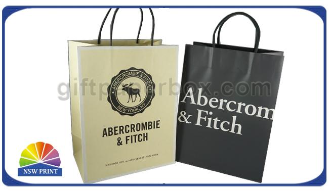 Custom Brand Logo Printing Stylish Paper Carrier / Paper Shopping Bags ...