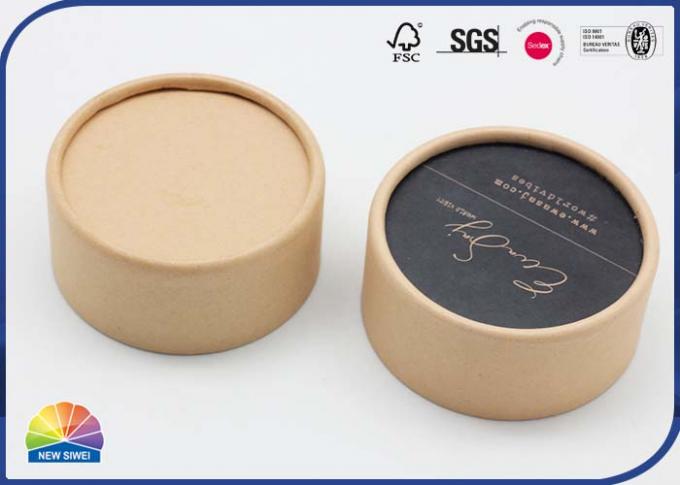 Recycled Round Kraft Paper Tube Offset Printing For Cosmetic Essential ...