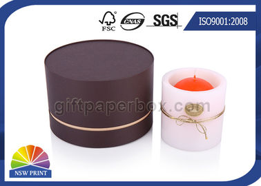 Candle 4C Printing Kraft Paper Round Cylinder Box Matte Laminate