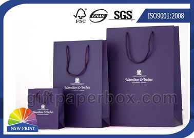 Large / Medium / Small Printed Paper Bags With Handles , Reusable Shopping Bag