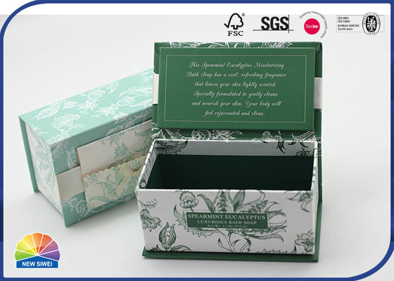 Customized Magnetic Hinged Flap Lid 4C Printed Gift Box For Delicate Product