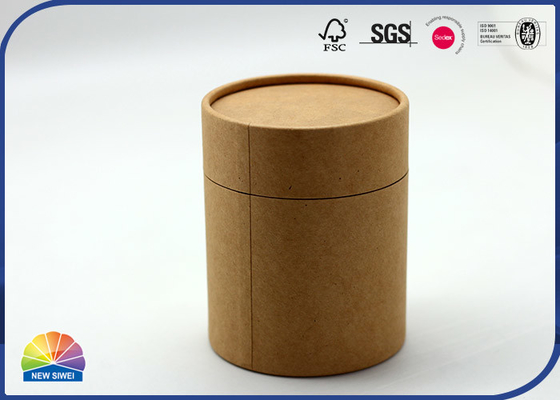 No Printing Round Kraft Paper Packaging Tube Biodegradable Cylinder