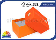 Fashion 2 Piece Full Color Printed Setup Boxes Jewelry Gift Box Orange
