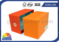 Fashion 2 Piece Full Color Printed Setup Boxes Jewelry Gift Box Orange