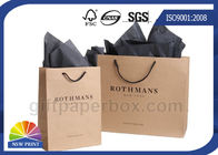 Luxury Matte Laminated Custom Printed Paper Bags CMYK Or Pantone Color