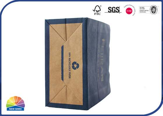 Shopping Medium Kraft Paper Bags Matt Lamination With Handles Customized