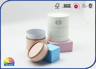 Earth Friendly 4C Printed Candle Packaging Round Cylinder Tube Customized Logo Box