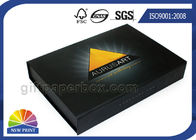 Matte Black Hinged Lid Gift Box Paper Packaging Box Customized Glossy