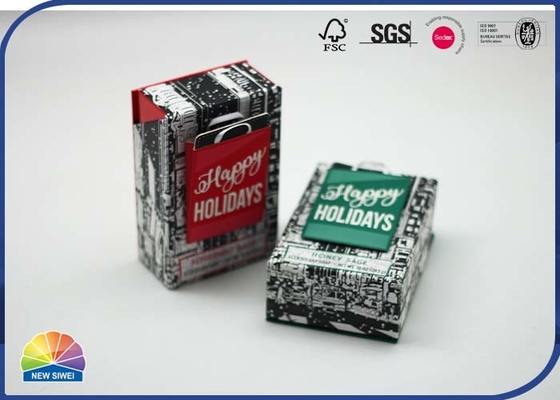 Glittering Words Hinged Lid Rigid Paper Box Pack Festival Gift