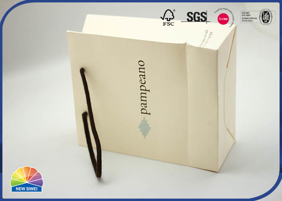 Customized 4C Printed Paper Gift Bag With Handle Eco Friendly