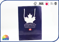 Customized 4C Printed Paper Shopping Bags Eco Friendly Matte Lamination With Ribbon Handle