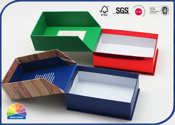 Eco Friendly Customized Recycles Hinged Lid Gift Box 4C Printed Matte Lamination