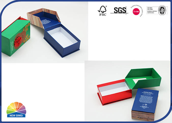 Eco Friendly Customized Recycles Hinged Lid Gift Box 4C Printed Matte Lamination