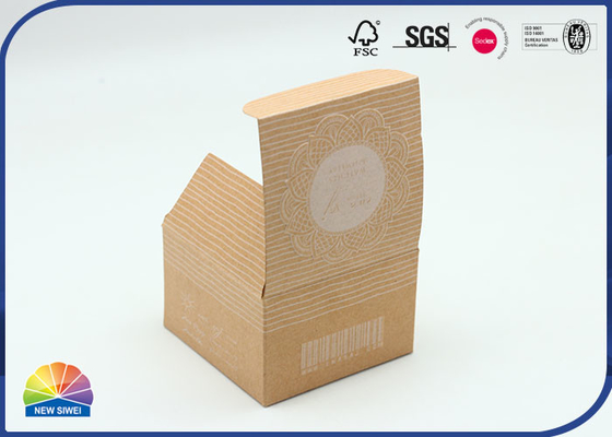 Silkscreen Embossing Kraft Paper Gift Boxes 250gsm Small Size Custom