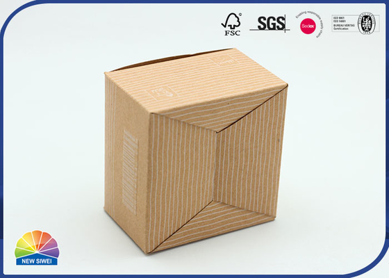 Silkscreen Embossing Kraft Paper Gift Boxes 250gsm Small Size Custom