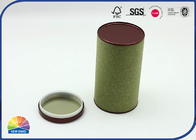 Reusable Food Grade CMYK Composite Paper Tube Matel Botton For Tea Product
