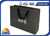 Durable Black Matte Cotton Handle Custom Paper Shopping Bags for Clothing Apparel