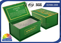 Diamond Decorated Hinged Lid Gift Box , Rigid Cardboard Box Luxury Design