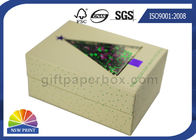 Glitter Powder Cardboard Paper Gift Box Three Pieces With Window OEM / ODM