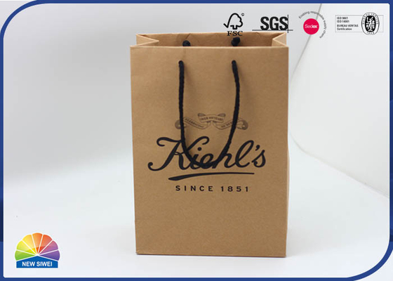 Eco Friendly CMYK 4C Printed Kraft Paper Bags Customized Logo Packaging