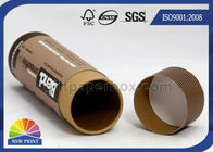CMYK Printing Round Kraft Paper Packaging Tube For Cosmetics / Skincare Products