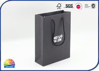 Matte Paper Shopping Bags Eco Friendly Custom Silver Hot Foil Stamping