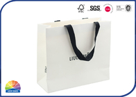 Luxury Custom 200gsm Coated Retail Paper Shopping Bags With Handle Logo Print