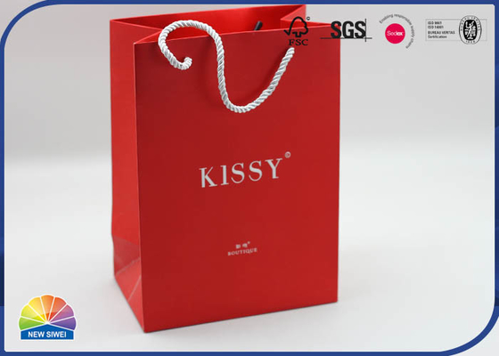 Environmental Gift Shopping Jewelry Paper Bag With Nylon Rope Handles