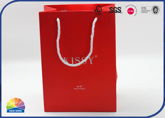 Environmental Gift Shopping Jewelry Paper Bag With Nylon Rope Handles