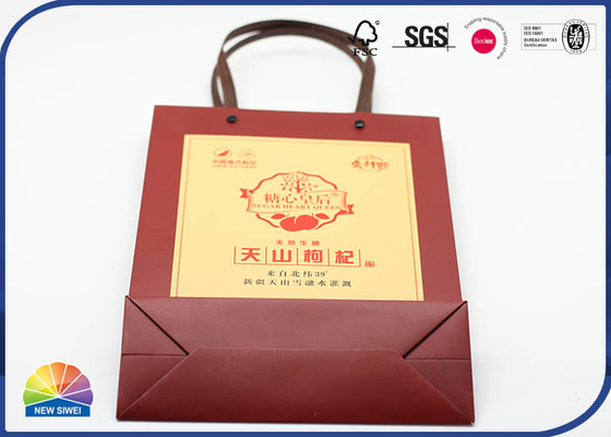 Environmental Matt Lamination Shopping Paper Bags With Handles