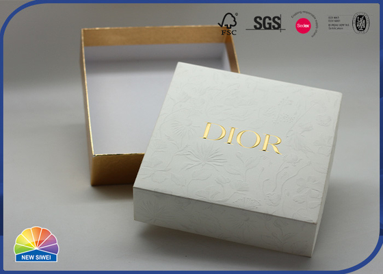 Debossing Fully Cover Paper Gift Box Hot Foil Gold Stamping Luxury Box For Jewelry Cosmetic