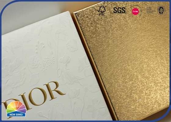 Debossing Fully Cover Paper Gift Box Hot Foil Gold Stamping Luxury Box For Jewelry Cosmetic