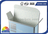 Silver Metallic Paper Box Straight Tuck End Foldable Cosmetic Paper Box Packaging