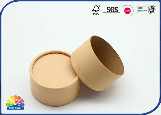 Matte Varnishing Kraft Paper Tube No Printed No Logo Eco Friendly