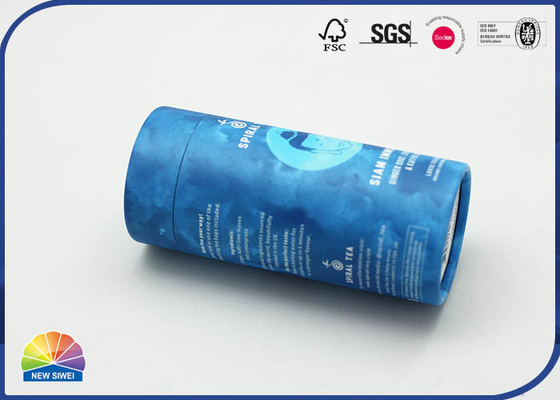 Kraft Core 4C Printed Paper Gift Tube Matte Lamination Elegant