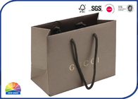 Knot Cotton Handles Paper Shopping Bags For Belt Gift Packaging