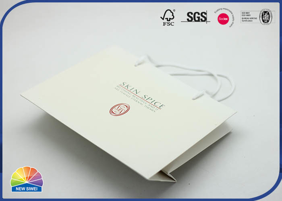 350g Coated Paper Shopping Bags Matte Lamination Customized Logo With Handle