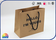 Brown Hello Kraft Paper Bags for Retailer Shopping Store with Cotton Rope