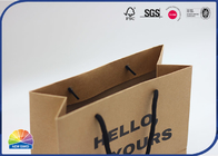 Brown Hello Kraft Paper Bags for Retailer Shopping Store with Cotton Rope