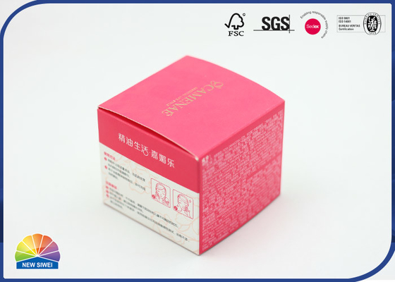 Golden Rose Logo Print Folding Carton Box Matte Pink Color For Facial Cream