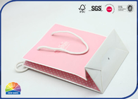 Pink Eco Friendly Customized Size Paper Gift Bag Wiht Nylon Handle