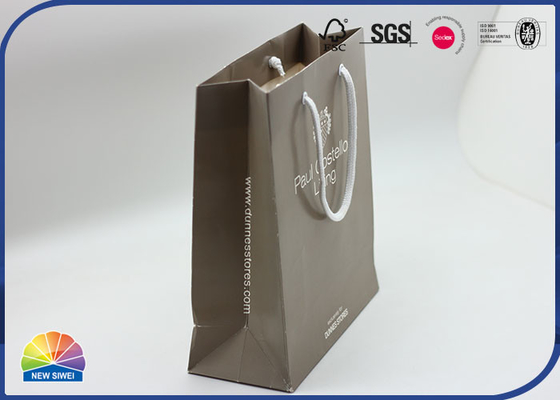 Customized 350g Coated Paper Shopping Bags Matte Lamination With Handle