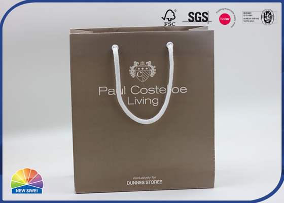 Customized 350g Coated Paper Shopping Bags Matte Lamination With Handle