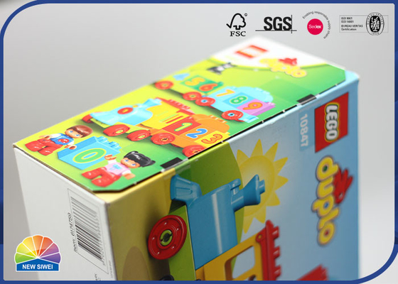 Colorful Corrugated Packaging Box UV Logo For Lego Packing F-Flute