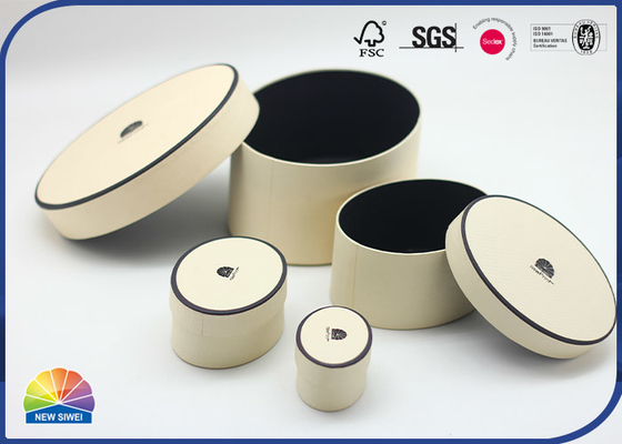 Cream-Coloured Paper Packaging Tube Oval Shape For Handmade Soap