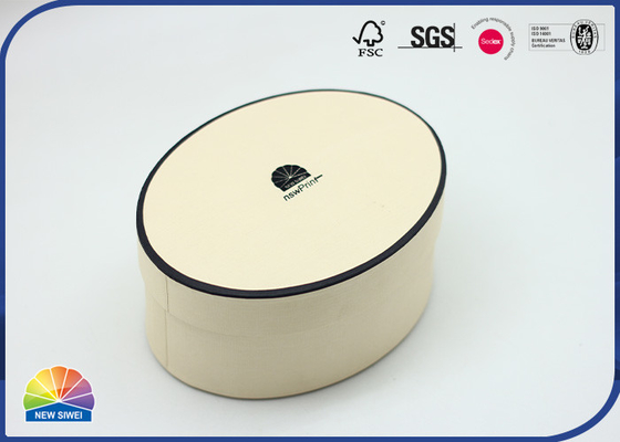 Cream-Coloured Paper Packaging Tube Oval Shape For Handmade Soap