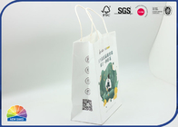 White Kraft Paper Shopping Bags 4c Printed With Handle